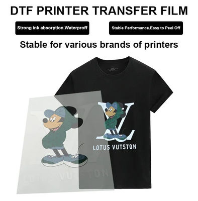 DTF-Druckfolie 42cm*100M glänzende Matte Weißfarbe Druckfolie für Bekleidung