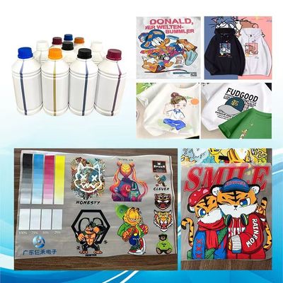 CMYKW 5 Farben auf Wasserbasis DTF Pigment Tinte 1000ML Für XP600 I1600 I3200 Drucker