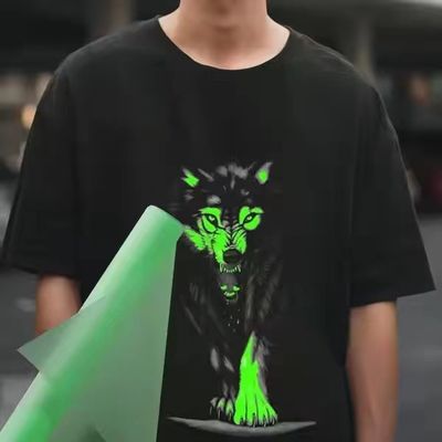 60cm DTF Glow in the Dark Transfer Paper Film A3 Wärmeübertragung Film für PET Film Transfer für Kleidung Anwendung