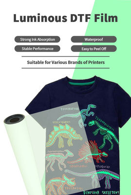 PET Glow In The Dark Wärmeübertragung Druckfilm Digitales Heißdrucken für Kleidung
