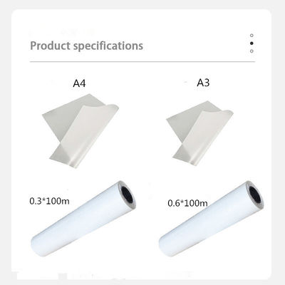 42cm Doppelseitig Matte DTF Hot Peel Film Roll 75mic DTF Druckfilm für Bekleidung