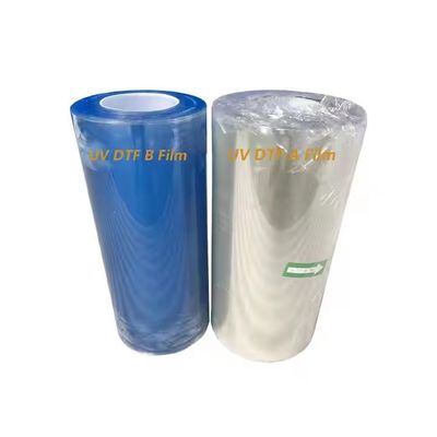 Kalt heiß ab A3 UV DTF Pet Film Roll Transparent DTF Transfer Film 60cm Custom
