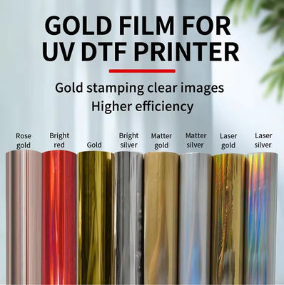 30 cm UV DTF Warmdruckfolie Holographische Folie HTV Wärmeübertragung Folie Gold Silber für harte Oberfläche