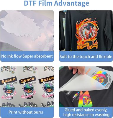 60cm*100m 75 Mikron Glanz/Matte Finish Digitales DTF-Filmdruck mit Dehnbarkeit