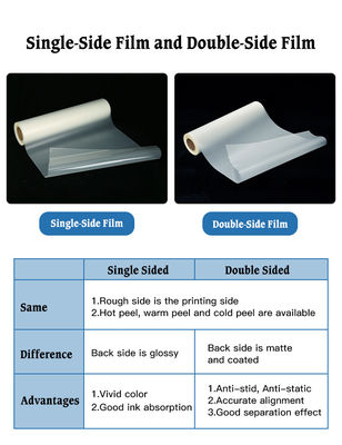 Doppelseitiges Heißpeeling 30cm 33cm 43cm 60cm Roll DTF PET Film für den I3200 Dtf Drucker