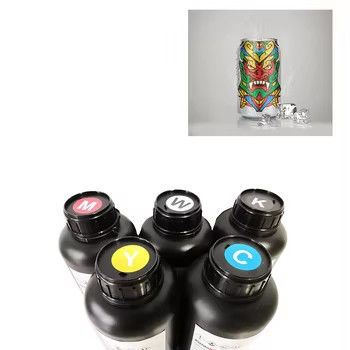 UV-Tinte CMYK+V für Epson dx7/dx5/dx4 Druckkopf 1L Verwendung für Telefonkofferleder