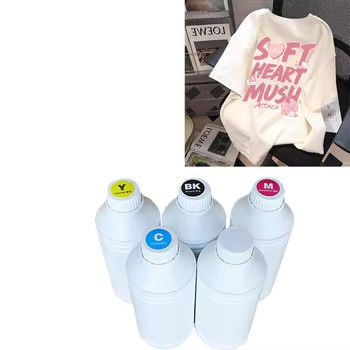 1000 ml CMYK Wärmeübertragung Textildruck Weiße DTF-Tinte Für Epson I3200