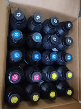 UV-Tinte CMYK+V für Epson dx7/dx5/dx4 Druckkopf 1L Verwendung für Telefonkofferleder