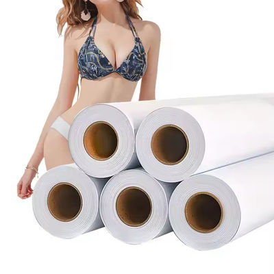 56 Inch*100m Stretch Sublimation Paper Roll Weiß 42gsm Für den professionellen Stoffdruck