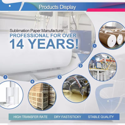 Digitales Drucken 47 Zoll 100 gms Roll-to-Roll Sublimationspapier für Sublimationsdrucker mit großem Format