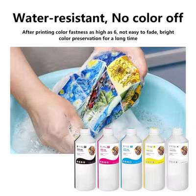PET-Transfer-DTF-Tinte Wasserbasierte CMYK+W-Farbtinte DTF-Druckerfarben für Textilien