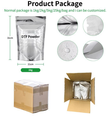 Weiße Tinte Wärmeübertragung Tpu Dtf Heißschmelzpulver Klebstoff thermisch 1kg 80mic