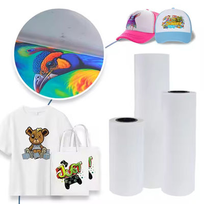 33 cm x 100 M DTF PET Roll 75 Mikron weißer Wärmeübertragungsfilm für kundenspezifische Designs