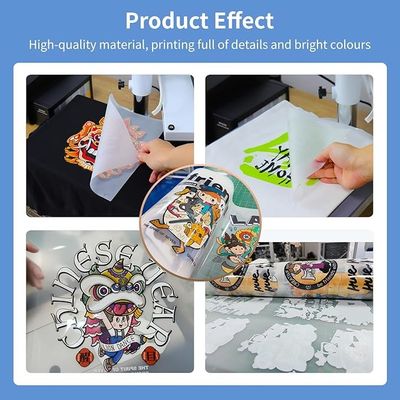 Hot Peel DTF PET Transfer Film 33cm x 100M Perfekt für detaillierte individuelle Bekleidungsdruckarbeiten mit weißer Tinte