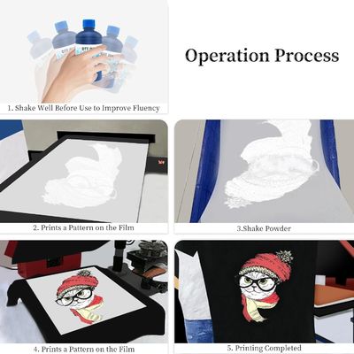 1 kg 80um weiß/schwarz TPU DTF Heißschmelzpulver für die Wärmeübertragung T-Shirt Druck